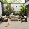 Deep seat Patio Cushion Set Waterproof Fade-Resistant Patio Furniture Cushions & with Removable Cover Deep Seat & Back Cushion with Handle and Fixed Belt Outdoor Chair Cushion