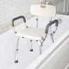 Shower Chair Seat for Senior with Padded Armrests for Bathtub Slip Resistant