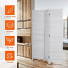 3 Panels Room Divider Rustic Wood Privacy Screens Folding Portable Partition Screen Freestanding Wall Home Furniture for Bedroom White