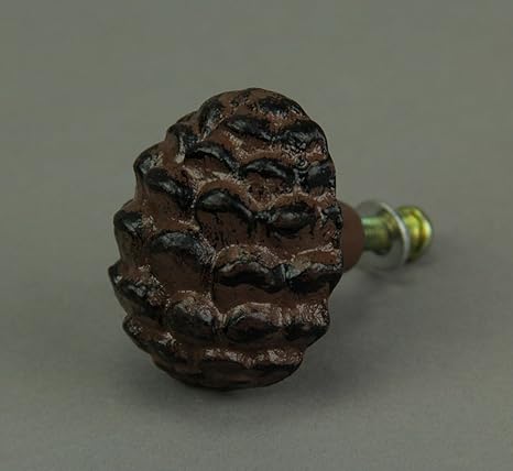 Rustic Brown Woodland Pine Cone 24 Piece Cast Iron Drawer Pull Set