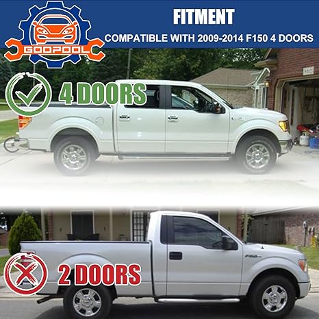 Pickup Truck Cab Corners Compatible F150 Crew Cab Corner 4 Door 2 Pcs