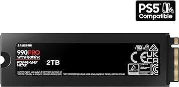 990 PRO w/ Heatsink SSD 2TB PCIe 4.0 M.2 Internal Solid State Hard Drive, Fastest Speed for Gaming, Heat Control, Direct Storage and Memory Expansion, Compatible w/ Playstation5