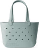 Beach Bag Rubber Tote | Waterproof Large with Zipper Pocket, Pool Boat, Groceries, Sports | Getaway Bag Collection | Sea Glass Sage