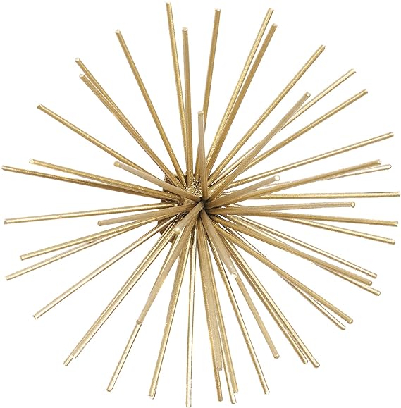 Metal Starburst 3D Wall Decor, Set of 3 6", 9", 12"W, Gold