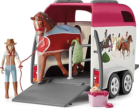 Horse Club — Horse Adventures with Car and Trailer Horse Play Set, 110 Piece Set of Horse Toys for Girls and Boys