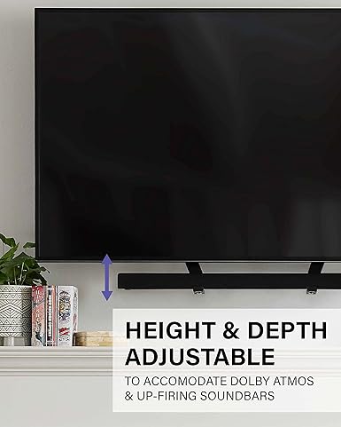 Universal Soundbar TV Mount Kit for Mounting Soundbars Under TV - Fits Most Sound Bars Up to 15 Lbs - Easy Install & Full Motion Capability