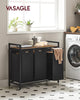Laundry Hamper, Laundry Basket, Laundry Sorter with 3 Pull-Out and Removable Bags, Shelf, Metal Frame, Rustic Brown and Black