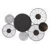 Black Metal Plate Wall Decor with Intricate Pattern
