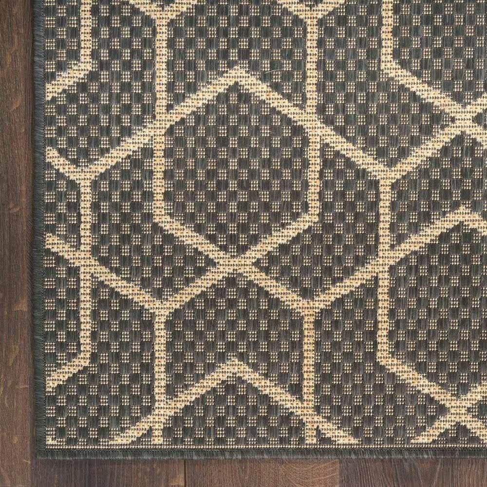 Horizon Charcoal 4 ft. x 6 ft. Indoor/Outdoor All-Over design Contemporary Area Rug
