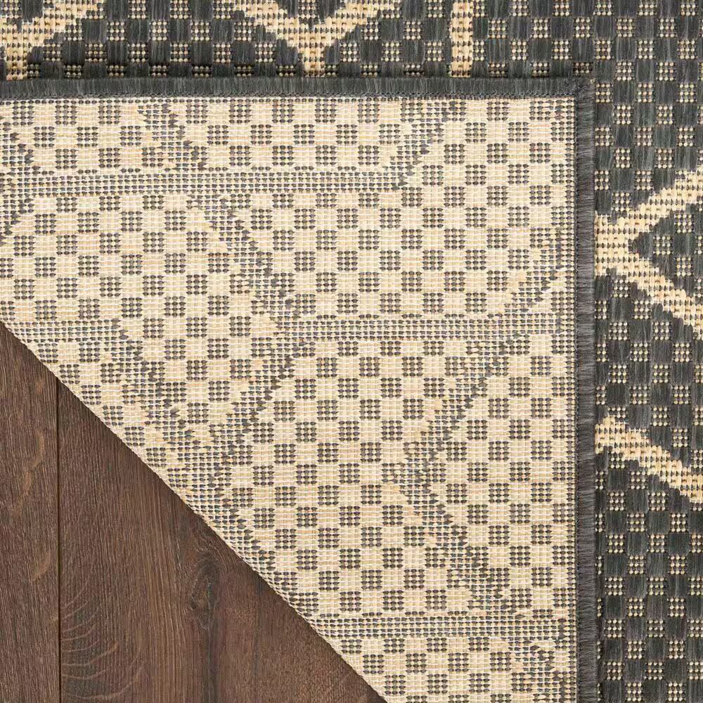 Horizon Charcoal 4 ft. x 6 ft. Indoor/Outdoor All-Over design Contemporary Area Rug
