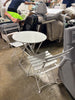 Premium Steel Frame Patio Bistro Set - White SHOWROOM ITEM