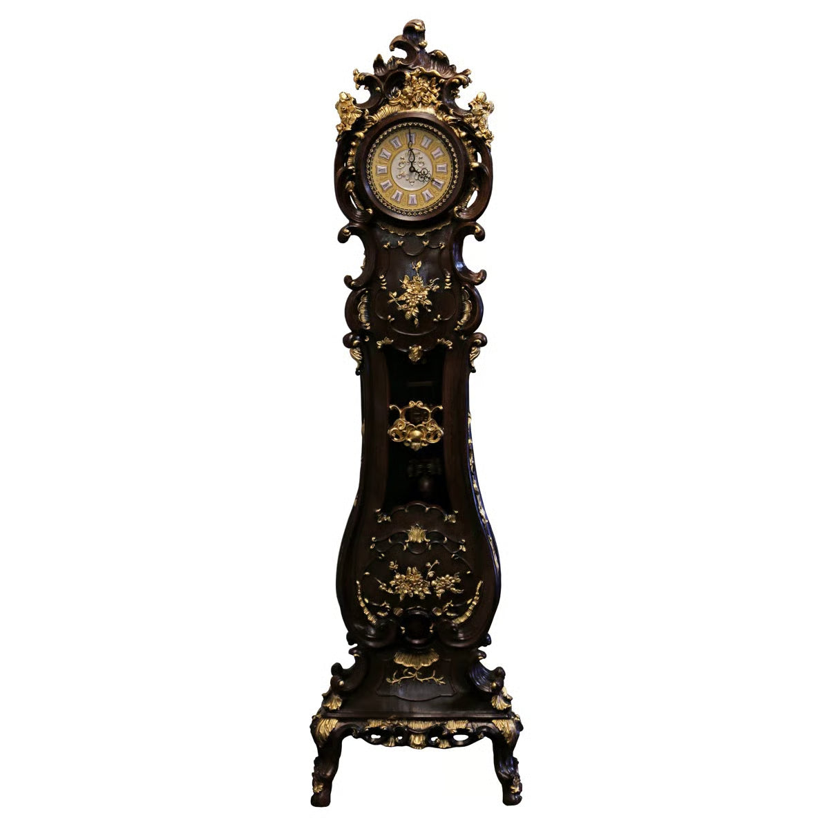 74'' H Polyresin Grandfather Clock with Adjustable Chime Volume SHOWROOM ITEM