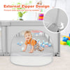 Baby Playpen Infant Large Safety Play Center Yard with 50 Ocean Balls Grey