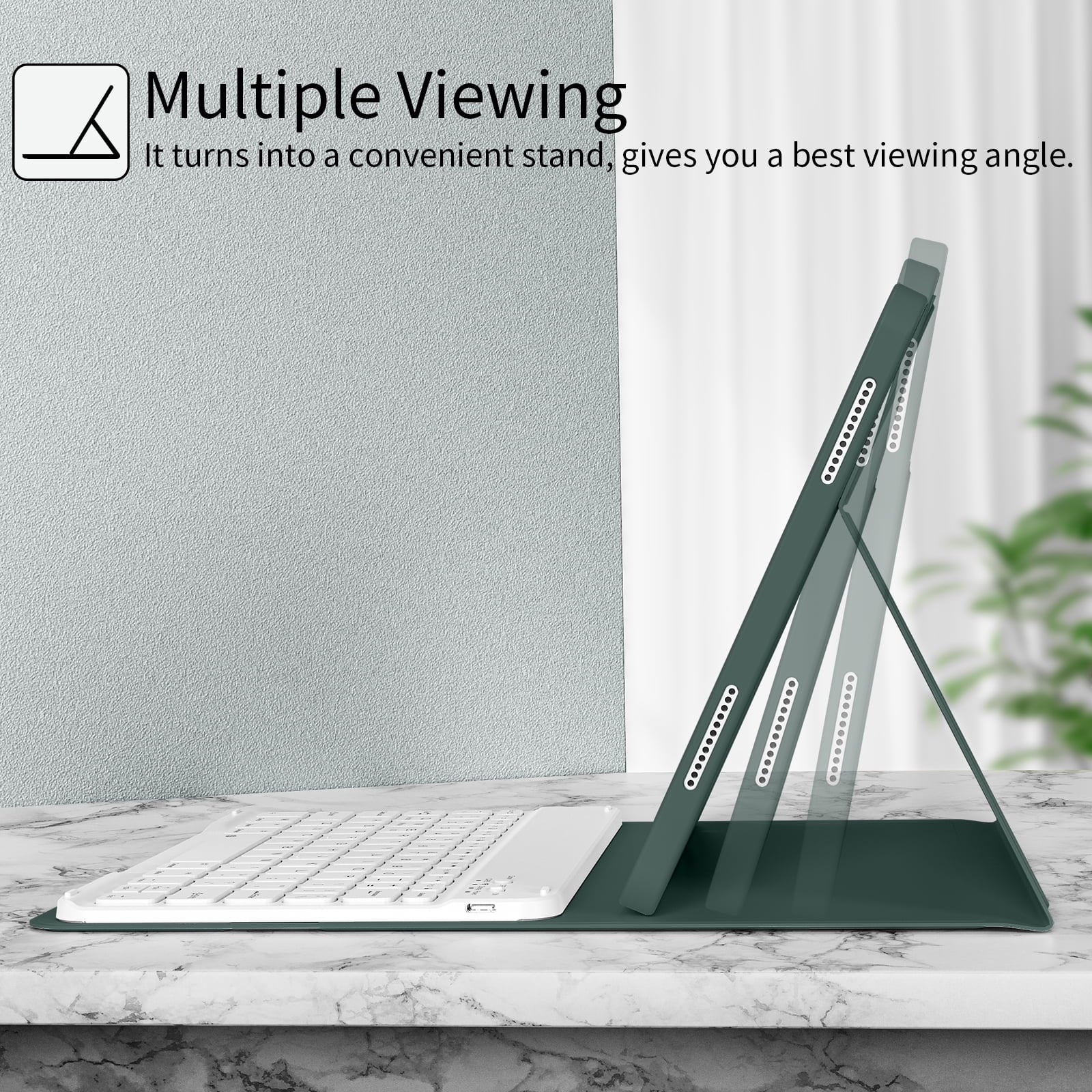 iPad (A16) 11th Generation Keyboard Case, Dark Green