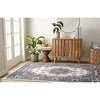 Premium Sakarya Traditional Medallion Area Rug, Ivory/Blue, 21