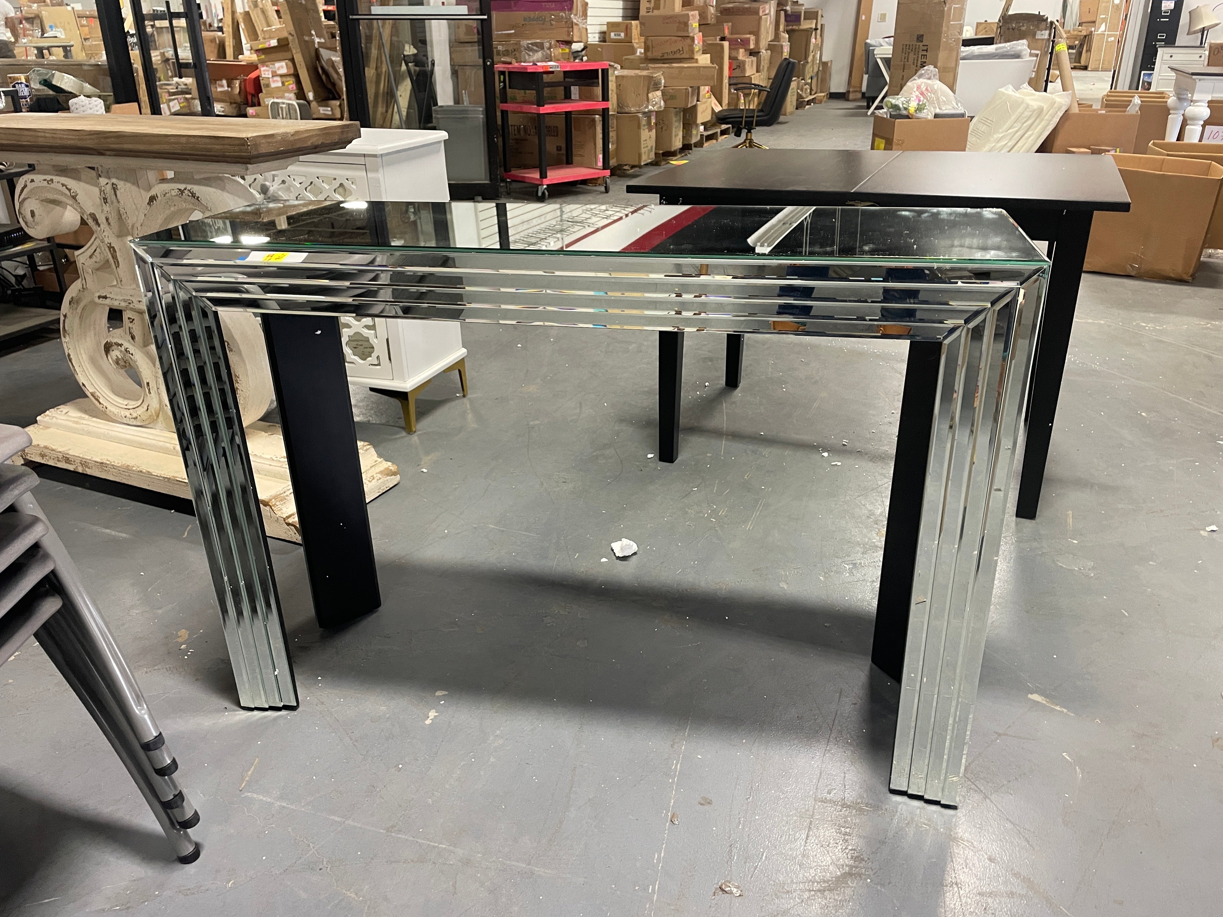Silver Console Table Entryway Table