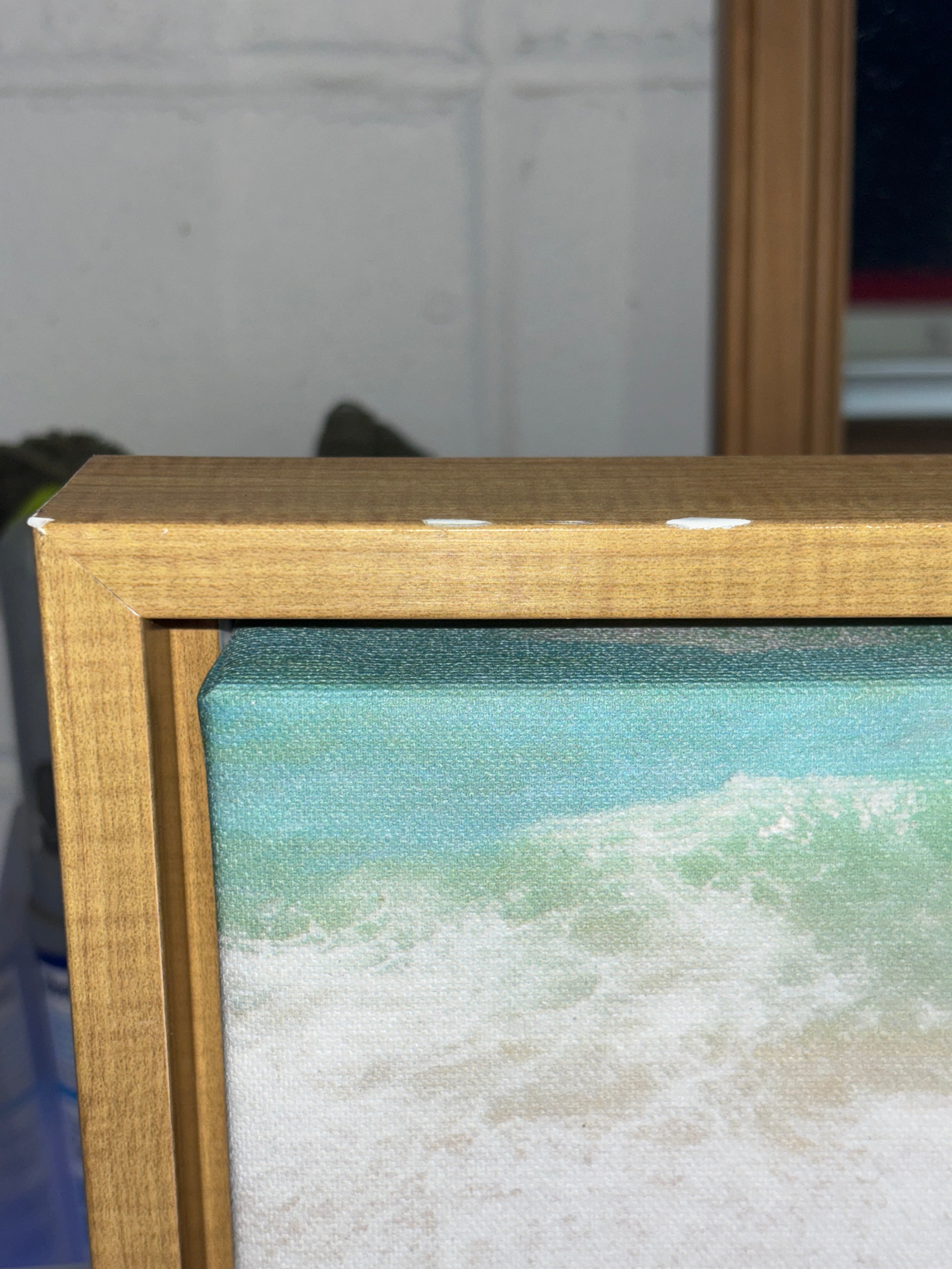 23" x 16" Seaside 1 Beach Framed Canvas Wall Art SHOWROOM ITEM