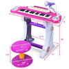37 Keys Kids Piano Electronic Keyboard Musical Piano Toy with Microphone & Stool