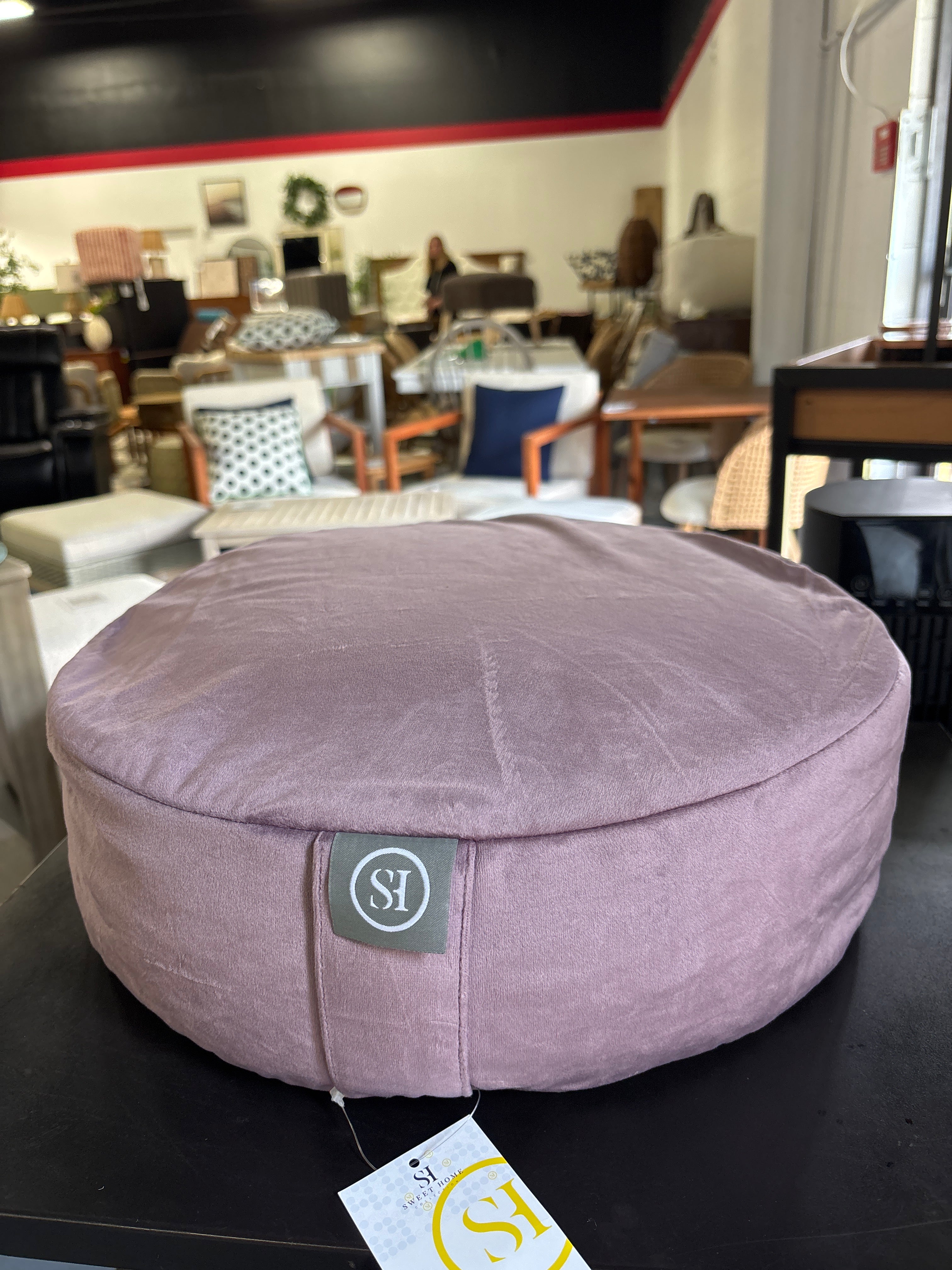 Meditation Cushion Round Yoga Pillow - Lavender SHOWROOM ITEM