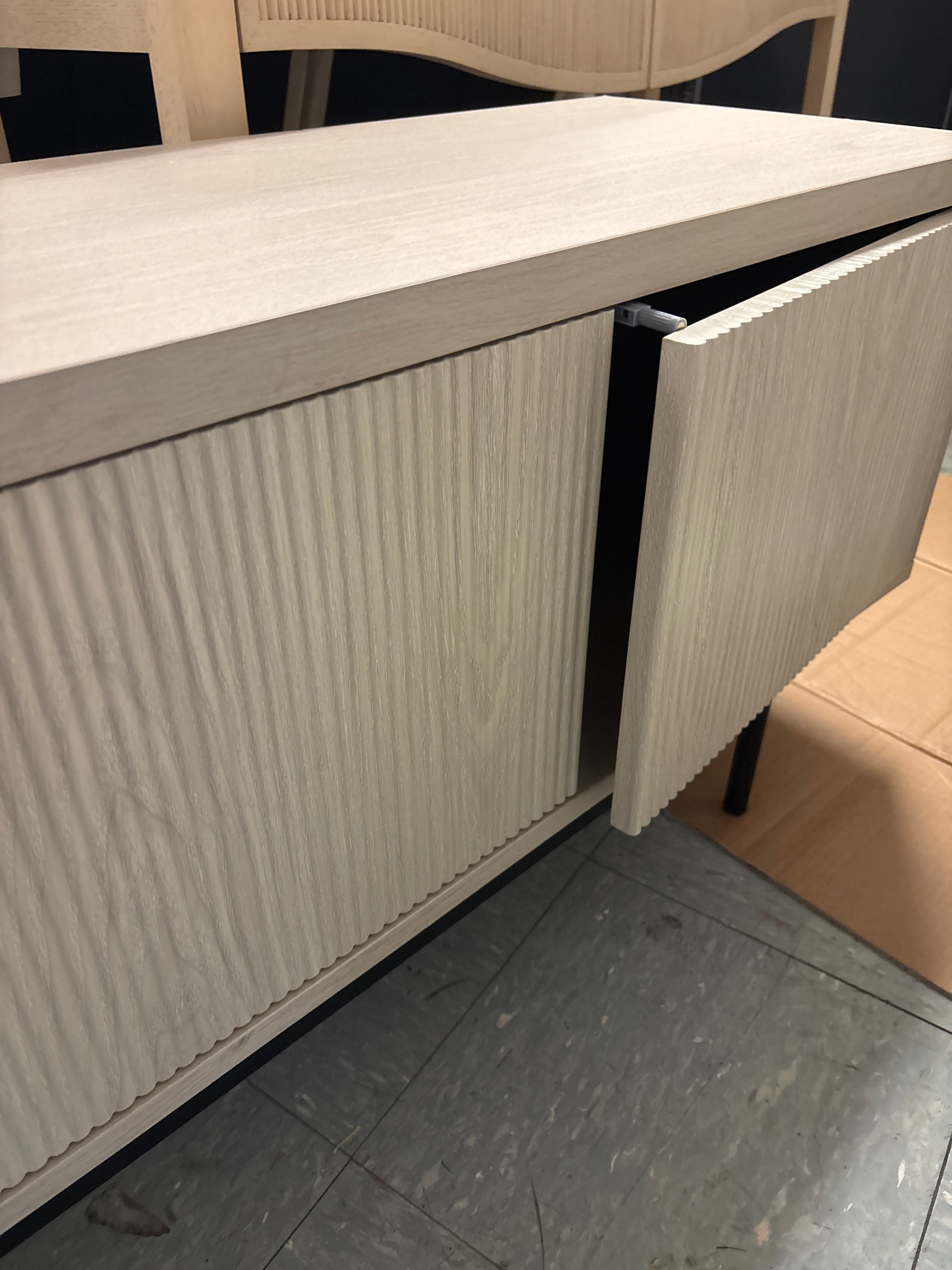 Whitman TV Stand for TVs up to 75" - Alder White SHOWROOM ITEM