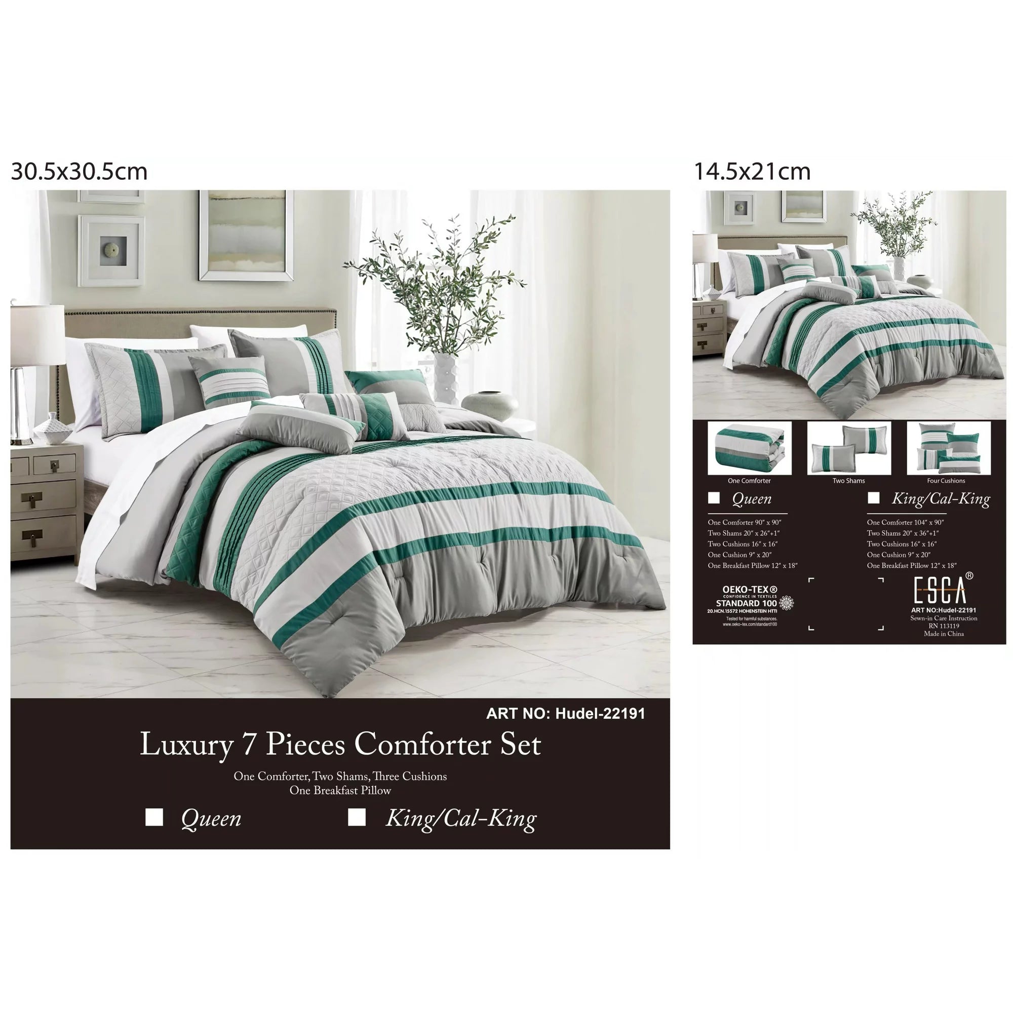 7PC COMFORTER SET, QUEEN