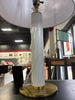 Faux Marble Stick Table Lamp - White/Gold SHOWROOM ITEM