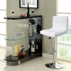Bar Stool with Swivel & Adjustable Height, White, Set of 2