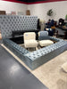 (KING) Johnnay Upholstered Platform Storage Bed SHOWROOM ITEM