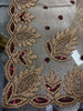 Lakshmi Collection Elegant Hand Beaded Table Cloth Burgundy SHOWROOM ITEM
