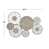 Black Metal Plate Wall Decor with Intricate Pattern