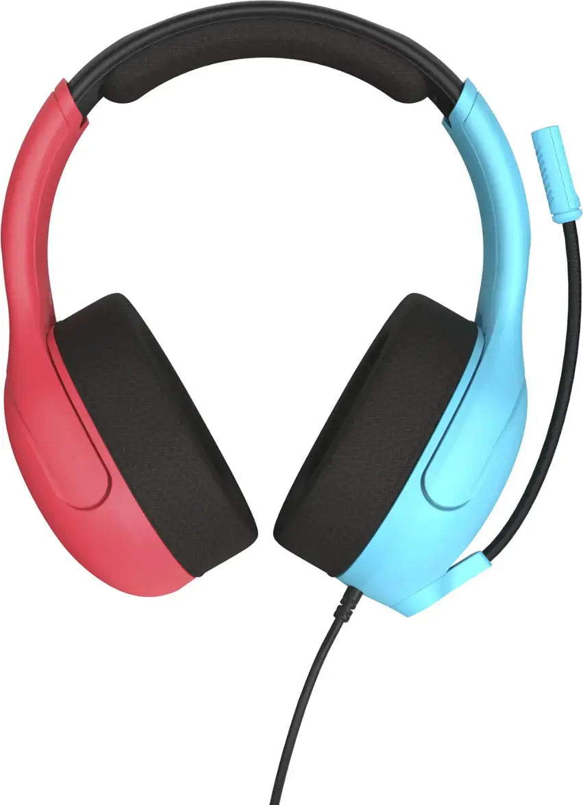 Airlite Fit Wired Gaming Headset for Nintendo Switch & Switch Lite - Neon Blue & Red