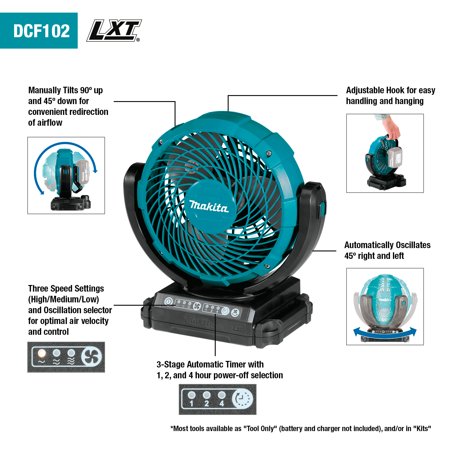 LXT Lithium-Ion Cordless Fan (Tool-Only)