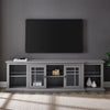 Transitional Glass-Door TV Stand for TVs up to, Grey