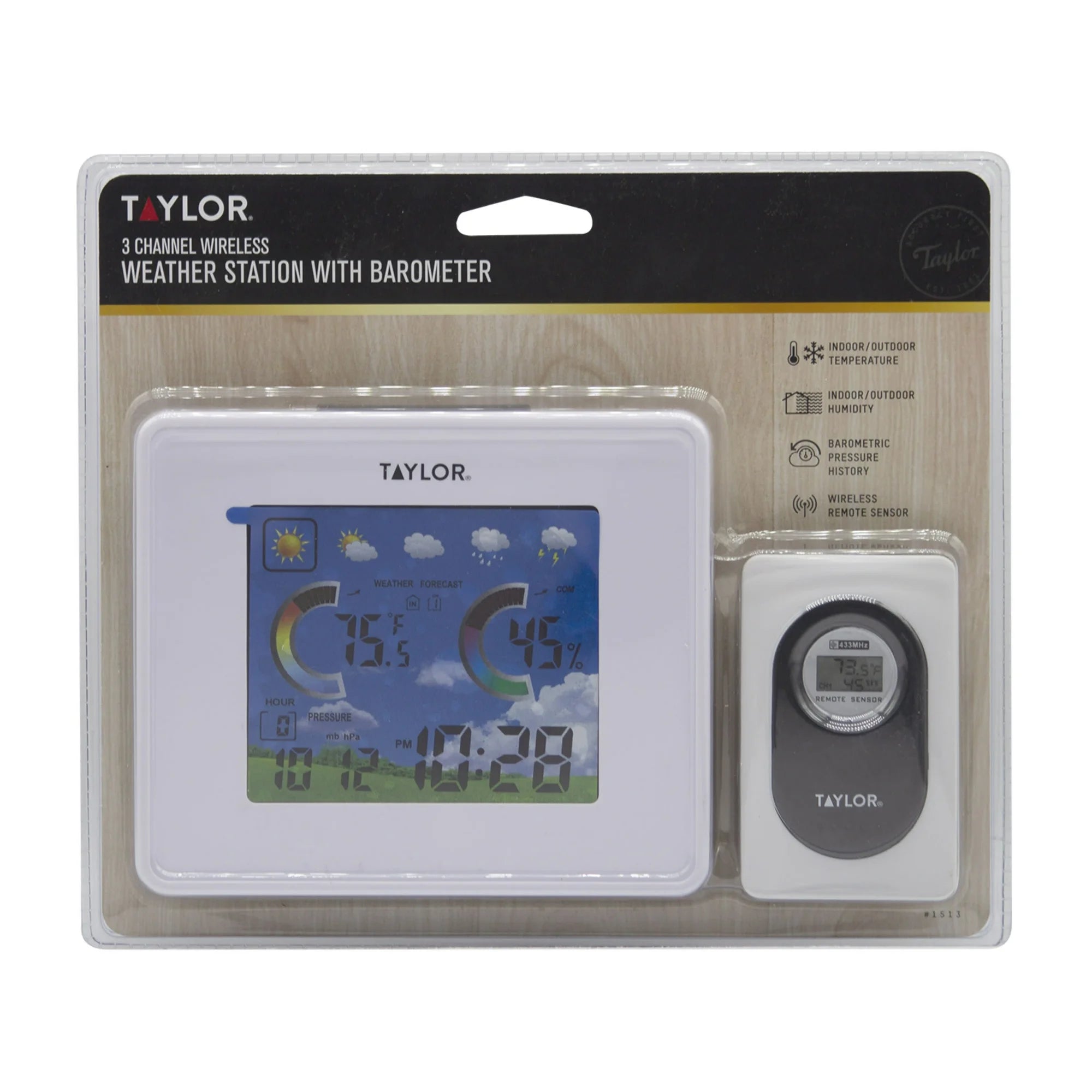 3 Channel Wireless Weather Station with Barometer