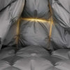800 Fill Power 700 TC 93 Percent Winter White Goose Down Comforter - Queen/Full - Grey