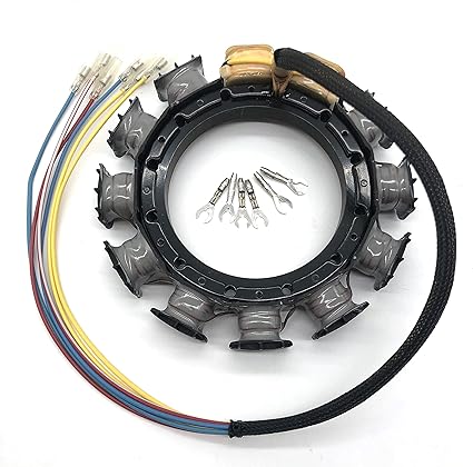Stator For Mercury Outboard 174-9710K1 398-818535A17 9710A23 9710A45 9710A14 9710A31 30 40 45 50 55 60 65 70 75 80 90 95 100 115 120 125 HP JET 16-Amp 2-Stroke 2/3/4-Cyl SportJet 1987-1997