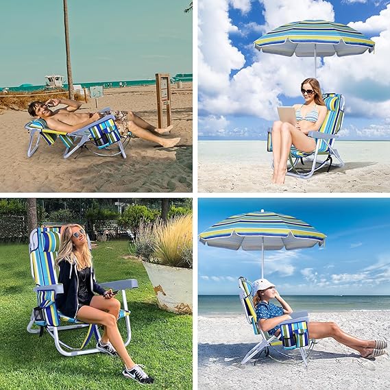 Backpack Beach Chair Beach Chairs, SET OF 2