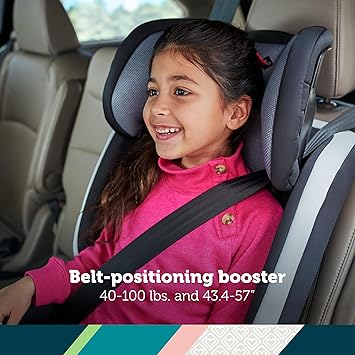Boost-and-Go All-in-1 Harness Booster car seat, 3-in-1 Booster for Extended use: Forward-Facing Harness, high-Back Belt-Positioning Booster and Backless Booster, Dunes Edge