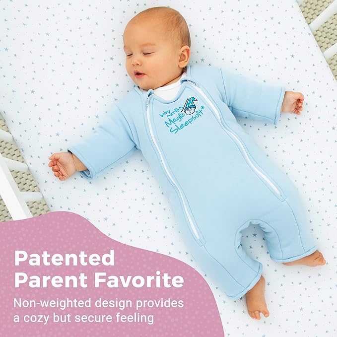 Baby Merlin's Magic Sleepsuit - 100% Cotton Baby Transition Swaddle, Yellow - 3-6 Months