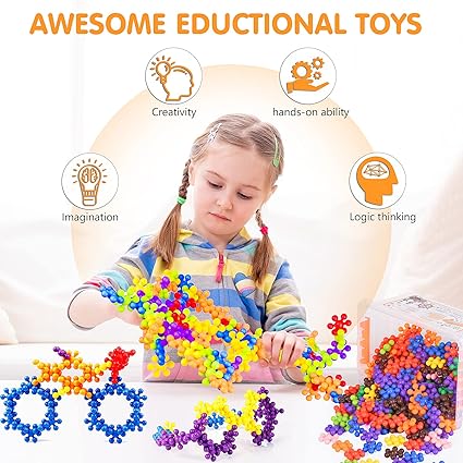 300 Pieces Building Blocks - A Great Kids STEM Toys Eductional Building Toys - Nfinite Creativity Puzzle Toys for Preschool Kids Boys and Girls