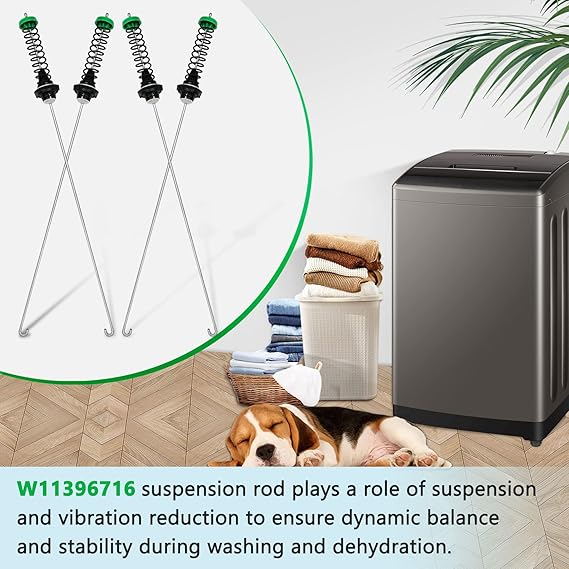 Washer Suspension Rod Kit (4 Pcs) fit for whirlpool