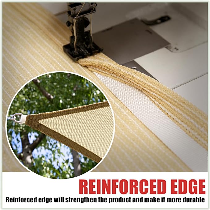 Beige Sun Shade Sail Right Triangle Canopy