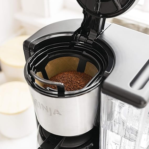 12-Cup Programmable Coffee Maker with Classic and Rich Brews, Water Reservoir, and Thermal Flavor Extraction, Black/Stainless Steel