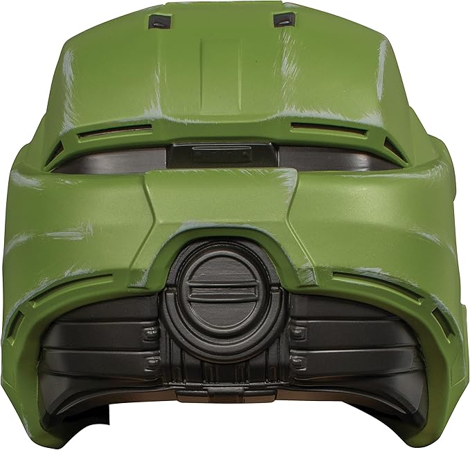 Halo Master Chief Helmet for Kids, Single Child Size Full Helmet with Visor, Green & Gold