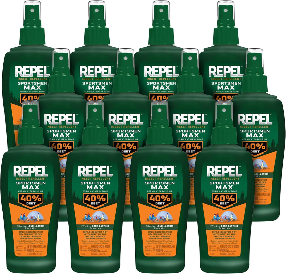 Insect Repellent Sportsmen Max Formula Spray Pump 40% DEET, 12-Pack ,Y ...