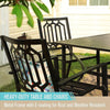 1-Piece Stackable Wrought Iron Patio Dining Chair