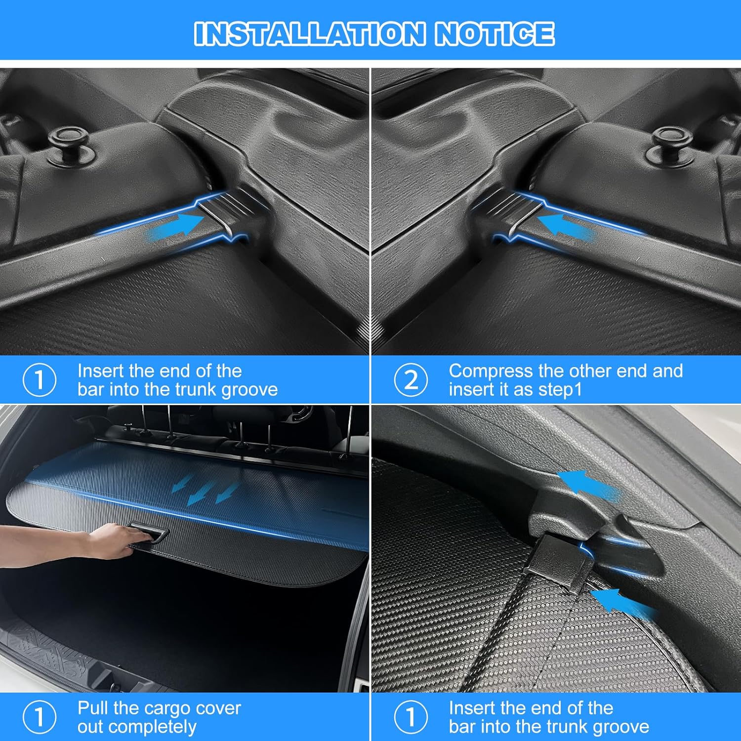 Retractable Cargo Cover for 2026-2024 Subaru Crosstrek, Trunk Cargo Cover Luggage Security Shade Cover  Shielding Shade Anti-Peeping Luggage Privacy Screen, Carbon Fiber