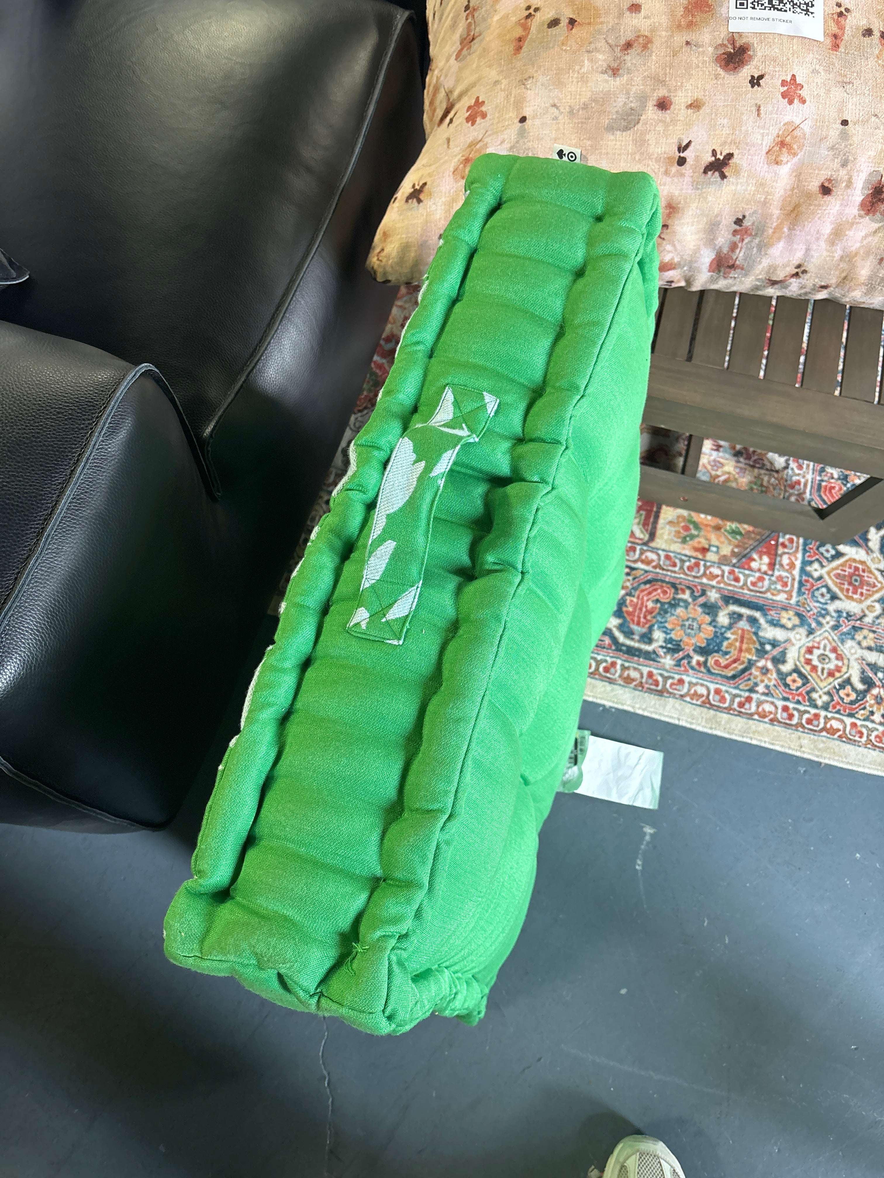 26"x26" Kate Spade NY x Target Classic Rose Floor Cushion - Green SHOWROOM ITEM