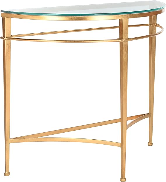 Baur Antique Gold Glass Couture Console Table