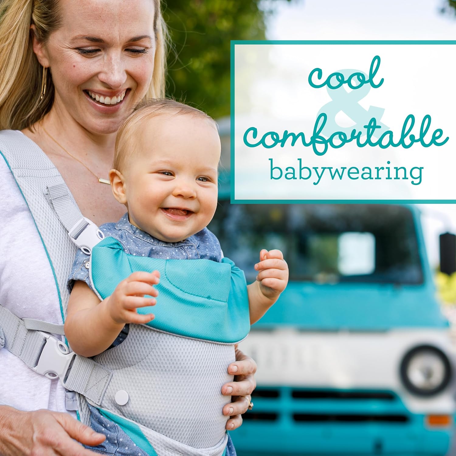 Flip 4-in-1 Light & Airy Convertible Baby Carrier - Breathable, Lumbar Support, Adjustable Waist Belt, Head Support, Ergonomic Seat, Plush Straps for Newborn to Toddler
